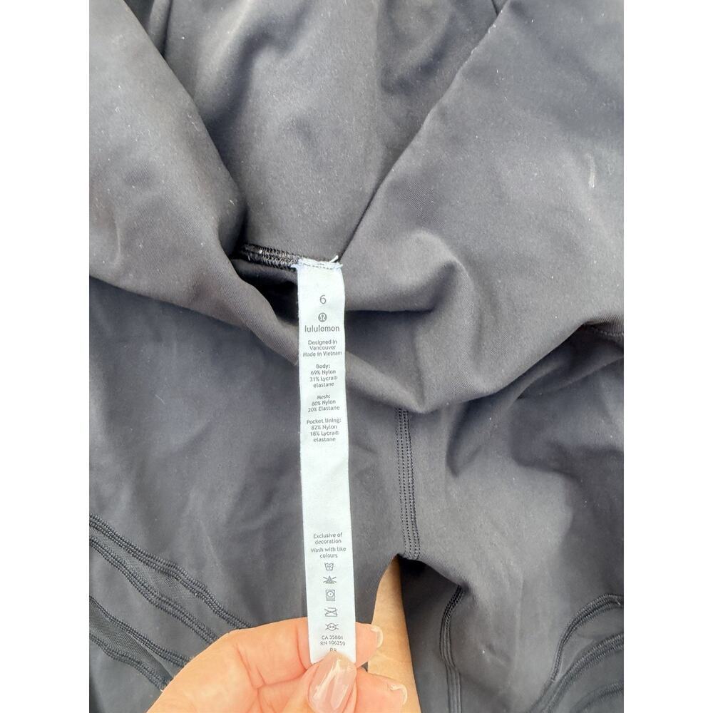 LULULEMON Black Wunder Under High-Rise Tight *Mesh 28" Active Leggings Size 6 - Picture 5 of 7